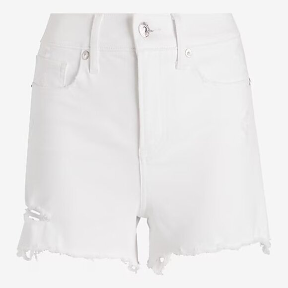 Express 90's High Risee Distressed Shorts - Picture 6 of 15